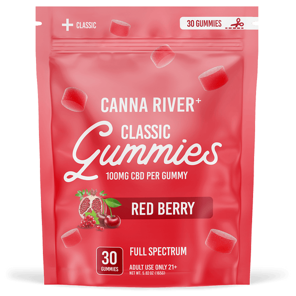 CBD Classic Gummies Gummy Canna River Full Spectrum (Contains THC) Red Berry 100mg per Gummy / 30 Gummies