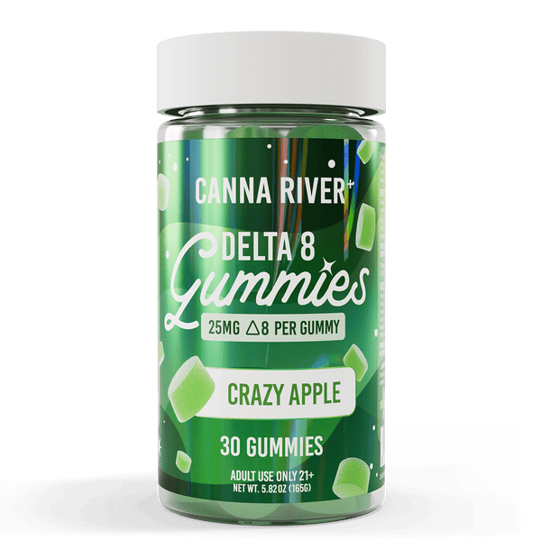 D8 Gummies Gummy Canna River Delta 8 THC Crazy Apple 25mg D8 per Gummy / 30 Gummies