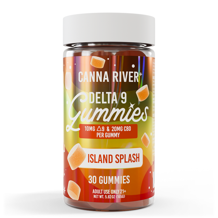 D9 Gummies Gummy Canna River Full Spectrum (Contains THC) Island Splash 10mg D9 THC + 20mg CBD / 30 Gummies