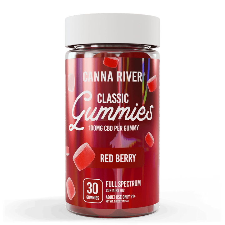 CBD Classic Gummies Gummy Canna River Full Spectrum (Contains THC) Red Berry 100mg CBD per Gummy / 30 Gummies