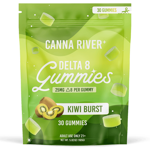 D8 Gummy Gummy Canna River Delta 8 THC Kiwi Burst 25mg D8 per Gummy / 30 Gummies